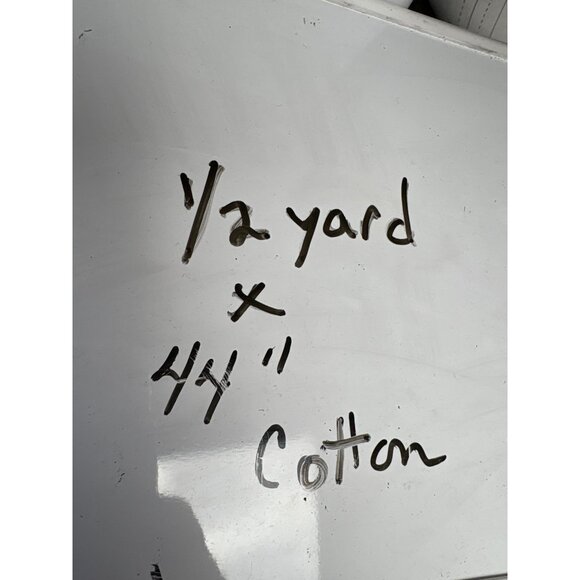 Alphabet Letters Cotton Fabric Half Yard Blue Quirky Typography Design - Picture 4 of 7